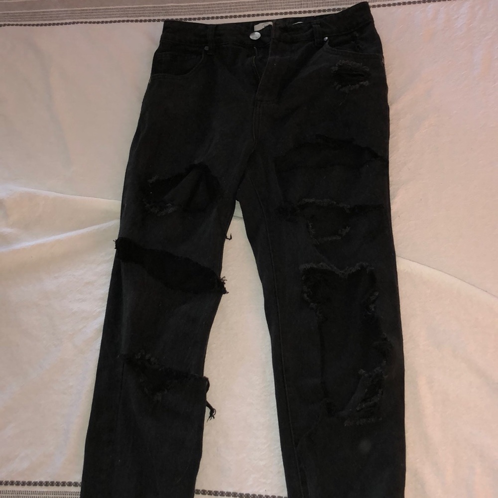 Cotton On black holy jeans